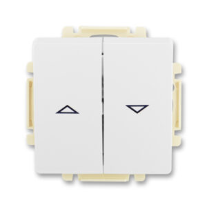 Spínač žaluziový jednopólový Swing L jasně bílá ABB