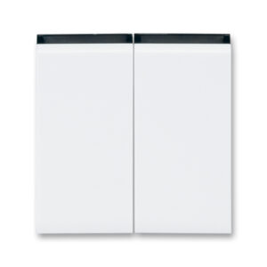 Kryt spínače kolébkového dělený Levit bílá / kouřová černá ABB