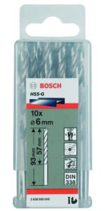 Balení vrtáků do kovu BOSCH HSS-G Standartline 6×57×93 mm