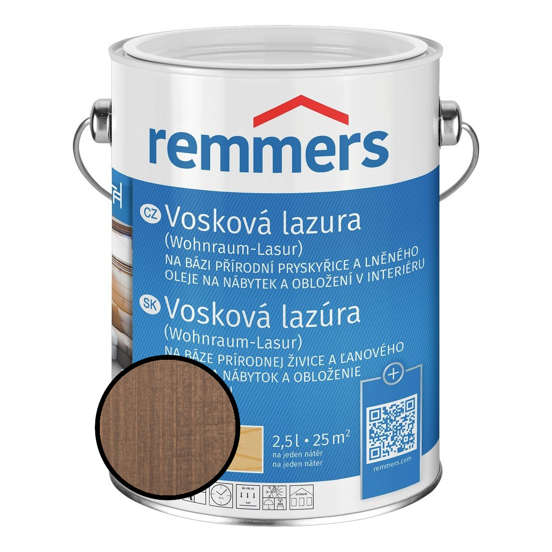 Emulze vosková Remmers Wohnraum Lasur 2308 toskán. šedá 0