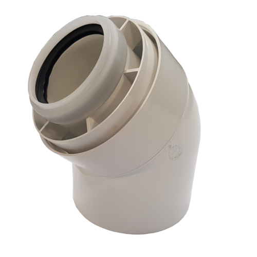 Koleno koaxiální PPs/Al DN 80/125 45° COX GEELEN