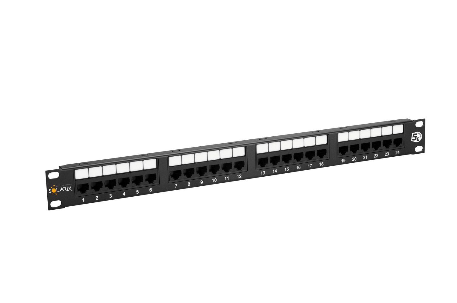 Patch panel 19" 24×RJ45 CAT5E UTP lišta 1U