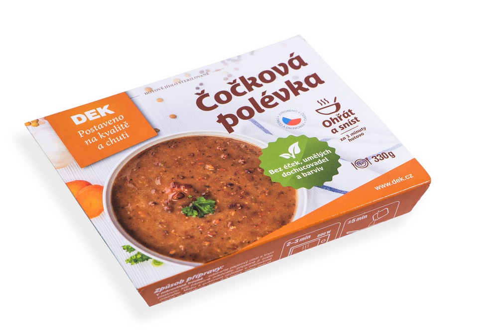 Čočková polévka s uzeninou