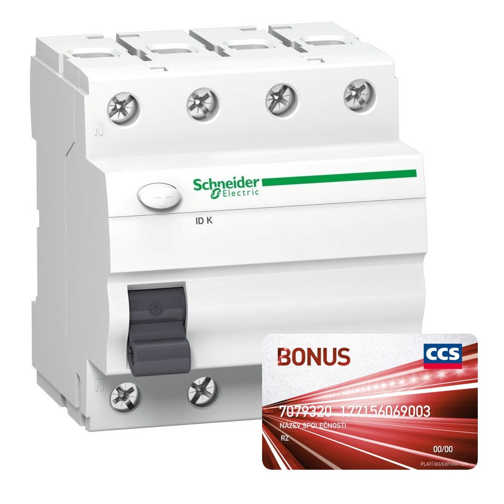 Chránič proudový Schneider A9Z05440P 6 kA 4pól 40 A