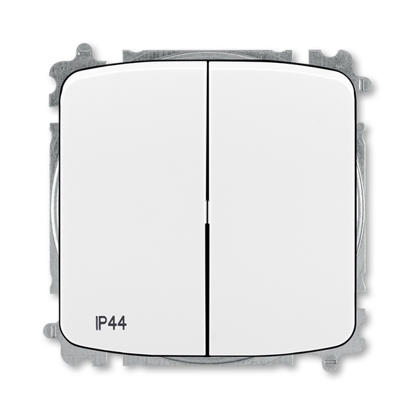 Přepínač dvojitý střídavý IP 44 ABB Tango řazení 6+6 ABB