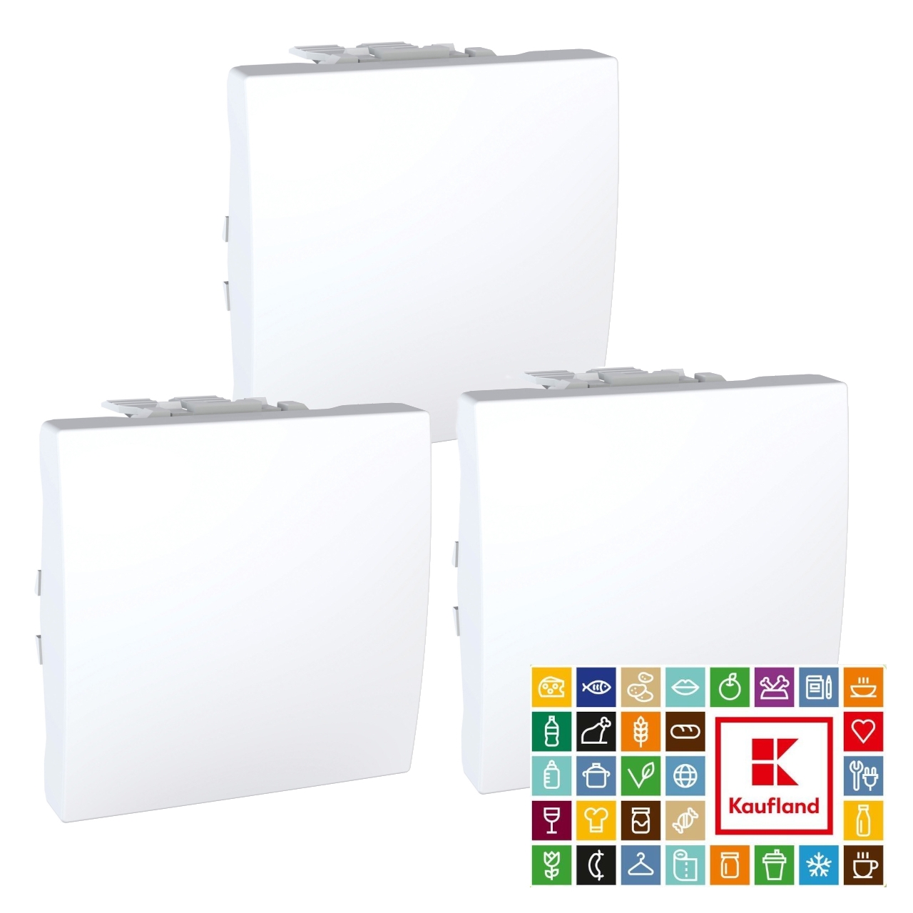 Sada střídavých přepínačů Schneider Unica řazení 6 bílá