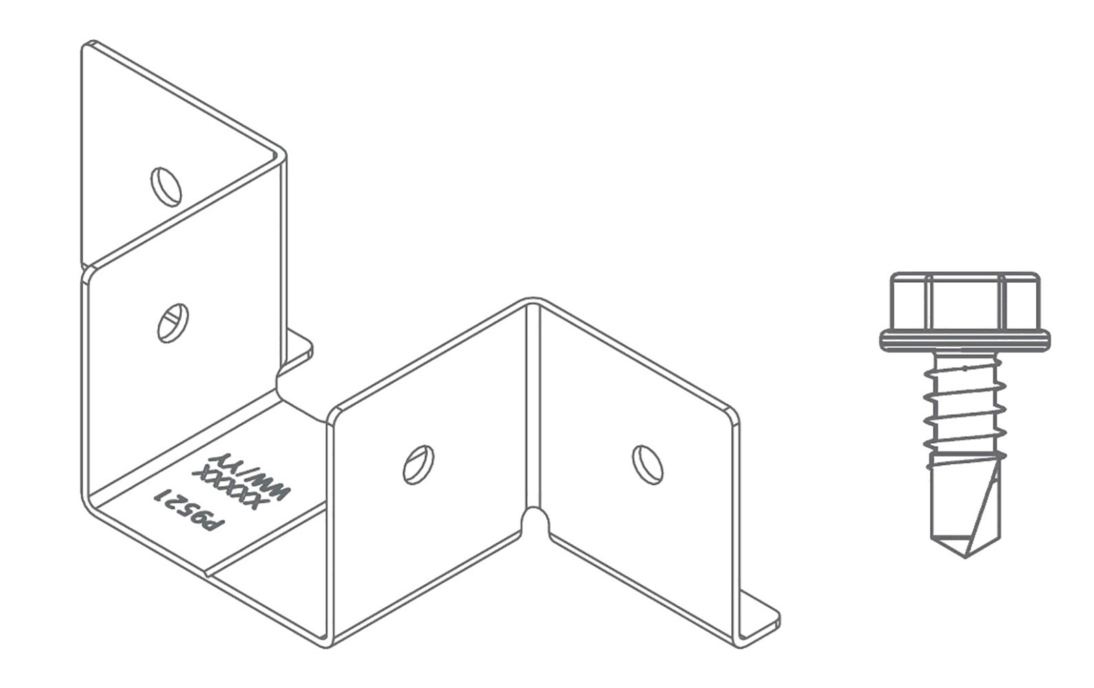 Nerezové spojky se šrouby pro podkladní profil Twinson