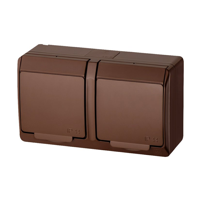 Zásuvka IP 44 Famatel Galatea dvojnásobná