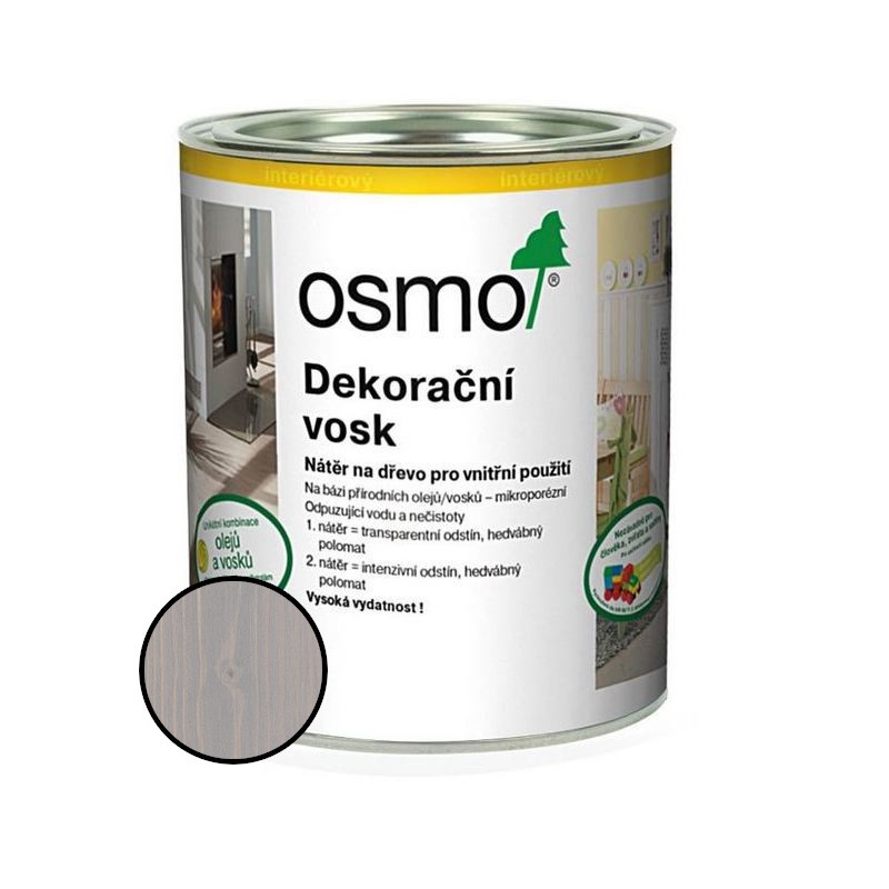 Vosk dekorační Osmo 3119 hedvábně šedý 2