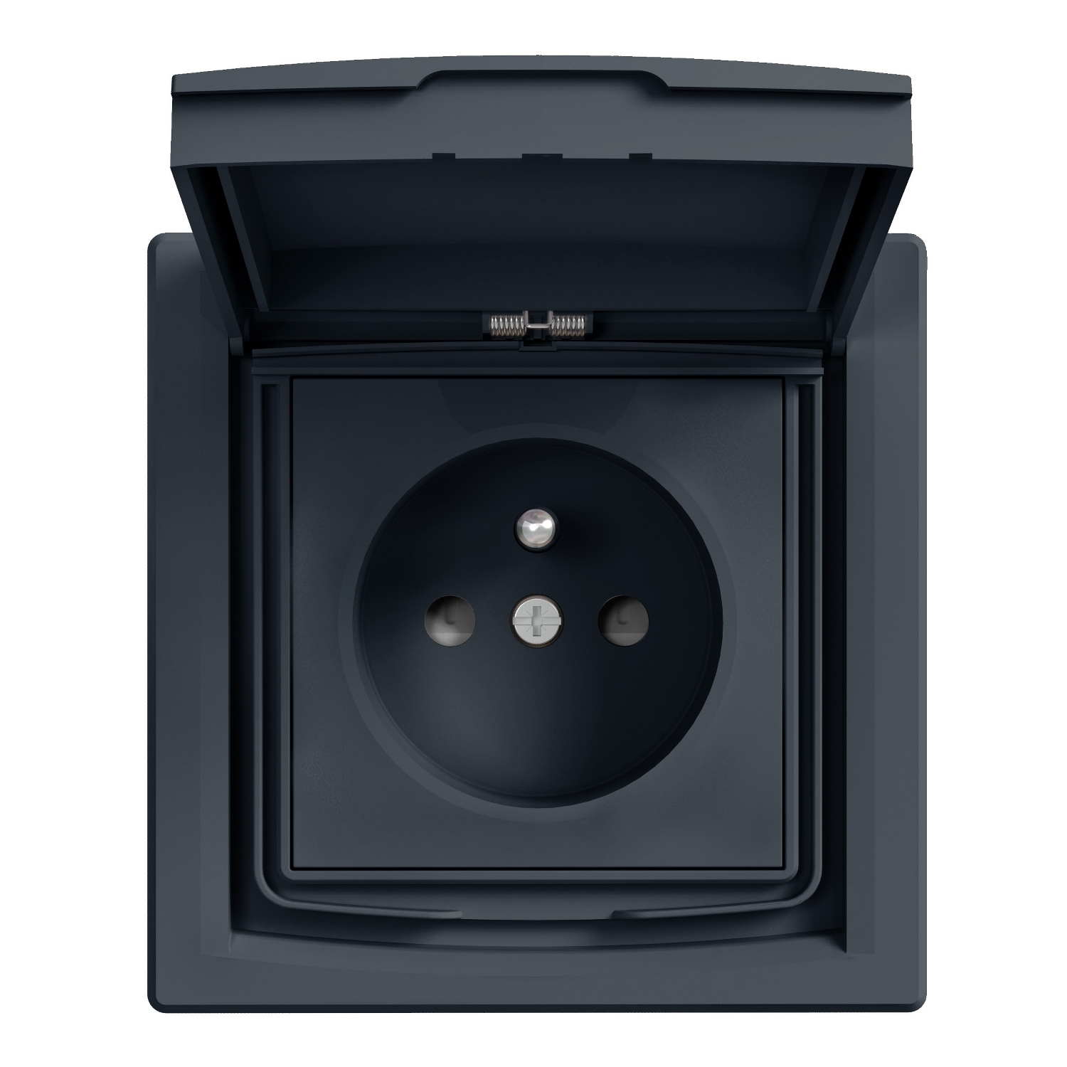 Zásuvka IP 44 Schneider Asfora jednonásobná antracit