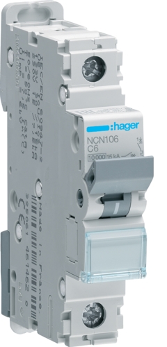 Jistič Hager NCN106 10 kA C 6 A Hager