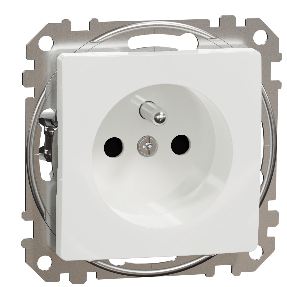 Zásuvka Schneider Sedna Design jednonásobná bílá