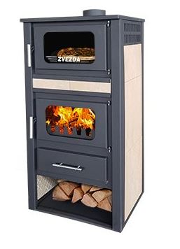 Kamna krbová Zvezda MF CERAMIC s troubou