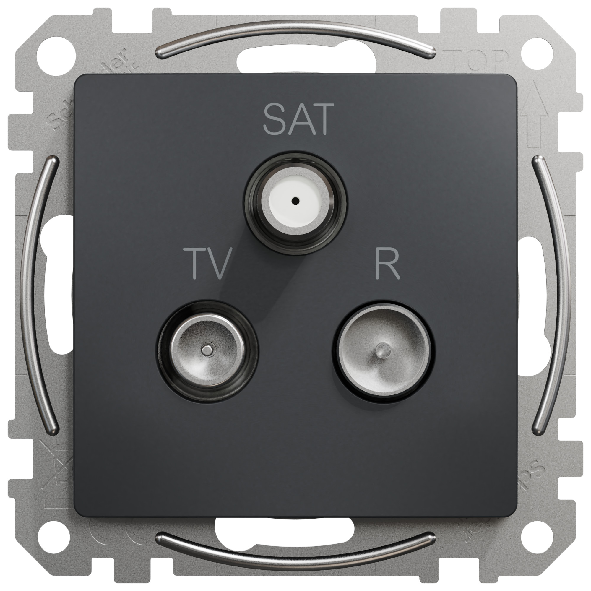 Zásuvka TV/R/SAT průběžná Schneider Sedna Design antracit