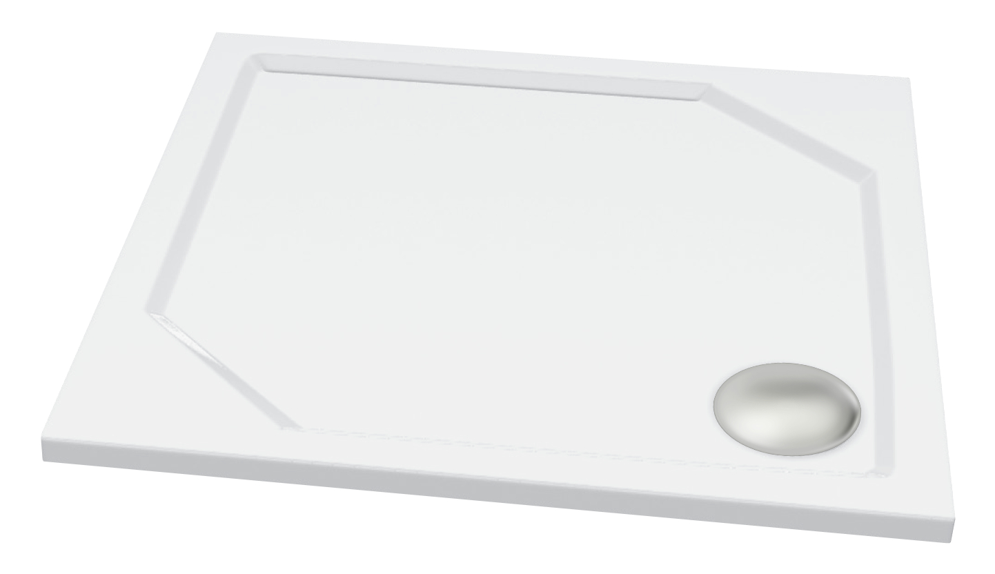 Vanička sprchová Wecco SQUARE-M 800×800 mm litý mramor WECCO