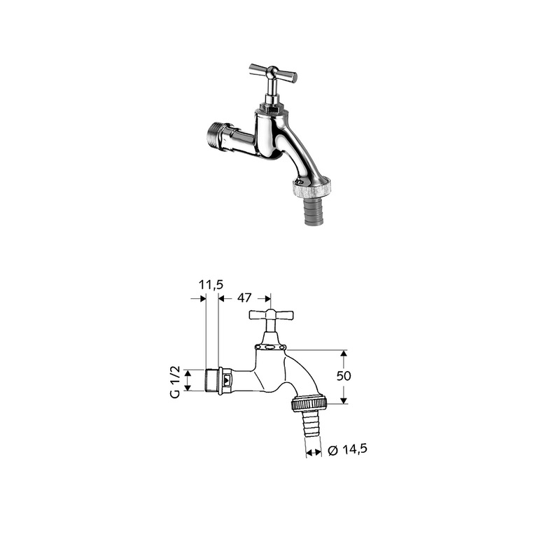 Výtokový ventil s otočnou páčkou Schell SCHELL