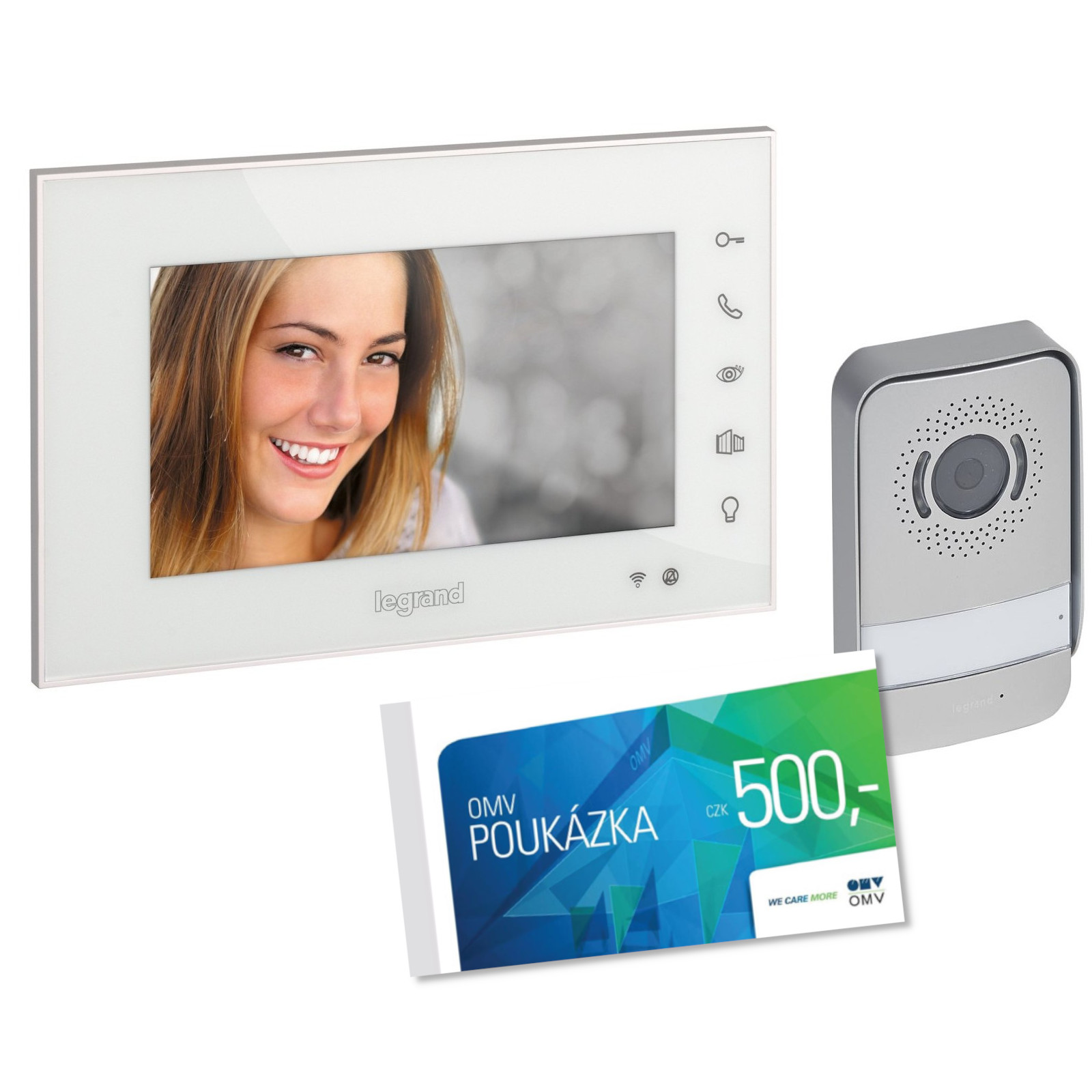 Videotelefon sada Legrand Easy Kit Wi-Fi bílá