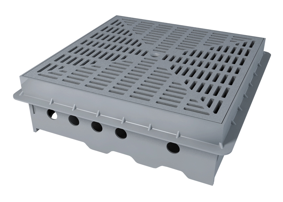 Kontrolní šachta pro vegetační střechy o rozměrech 300x300x130 mm TOPWET