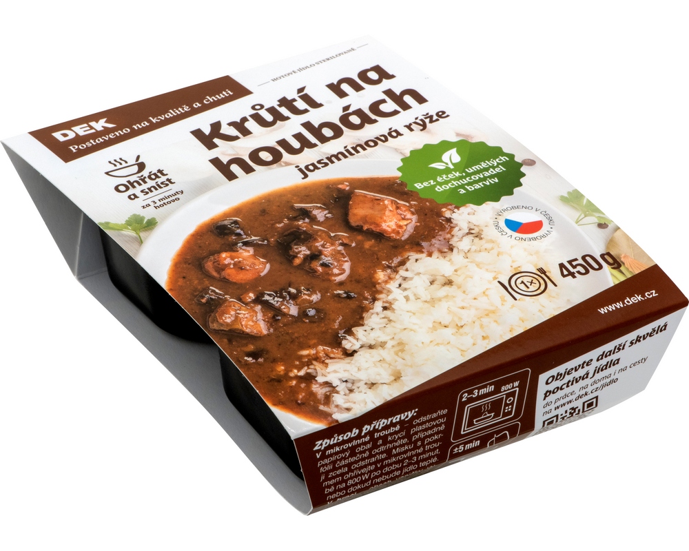 Krůtí na houbách s jasmínovou rýží