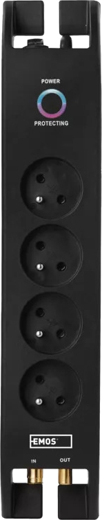 Kabel prodlužovací s přepěťovou ochranou Emos 1800J 2 m