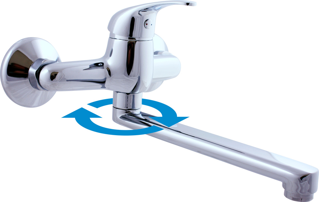 Baterie umyvadlová/dřezová nástěnná RAV-Slezák Sázava SA001.0/23 100 mm chrom SLEZAK - RAV CZ