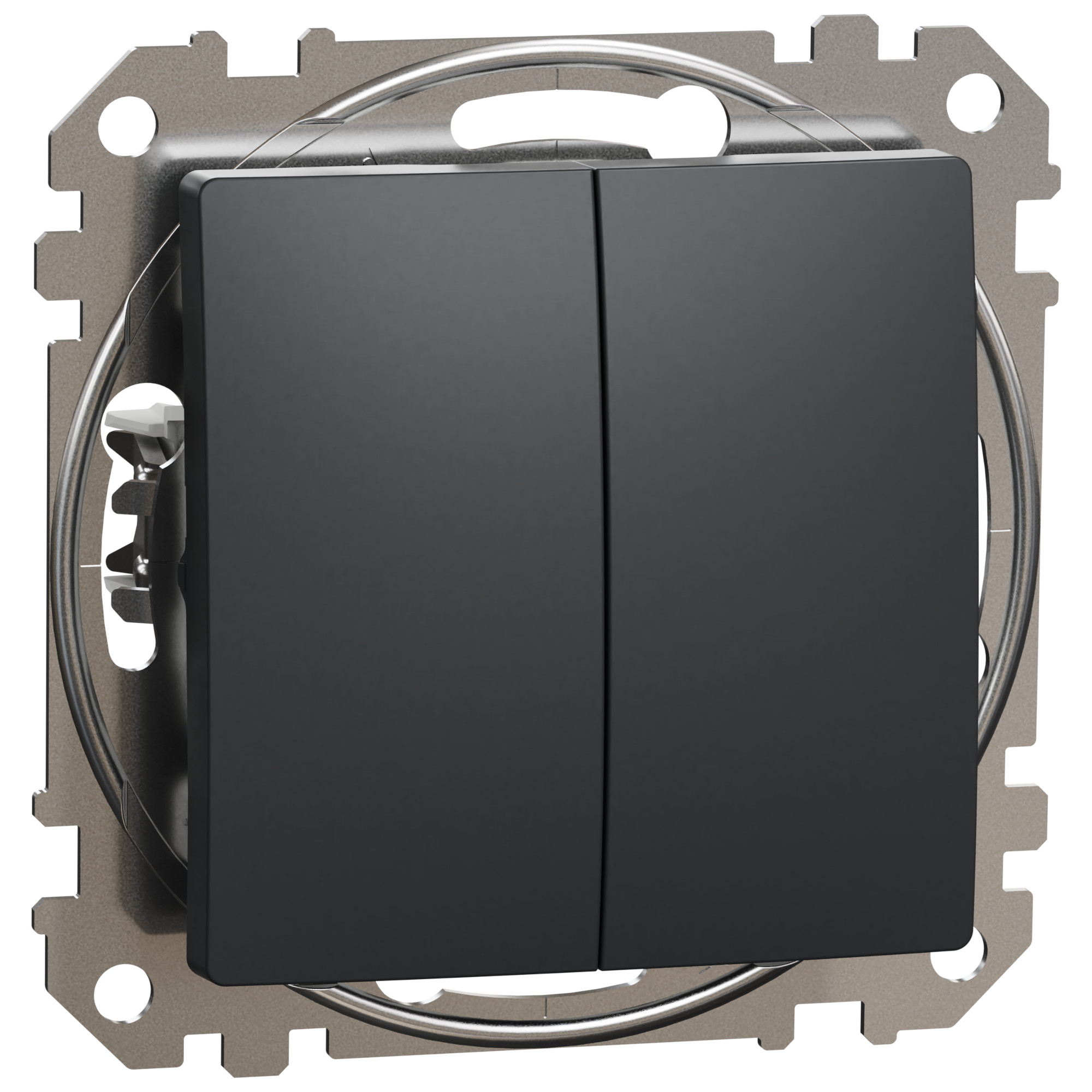 Přepínač dvojitý střídavý Schneider Sedna Design řazení 6+6 antracit