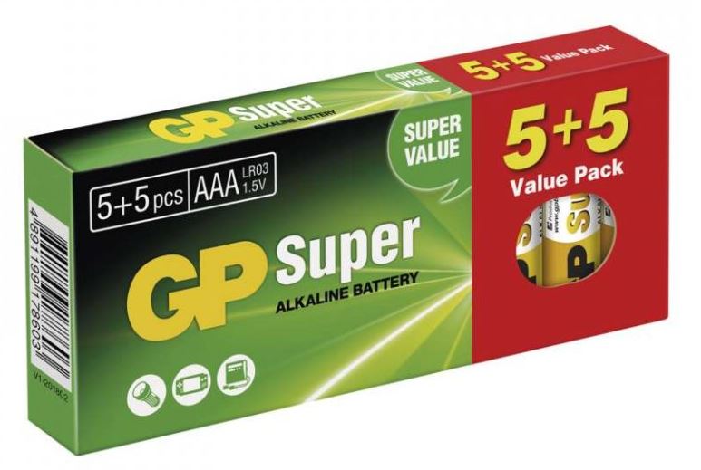 Baterie LR03 AAA GP Super 10 ks/bal