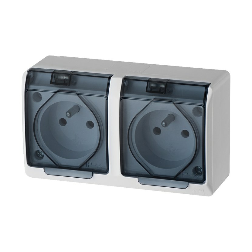 Zásuvka IP 44 Famatel Galatea dvojnásobná
