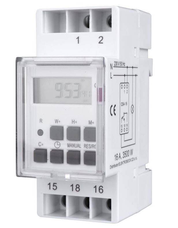 Spínač časový Elektrobock CS4–16
