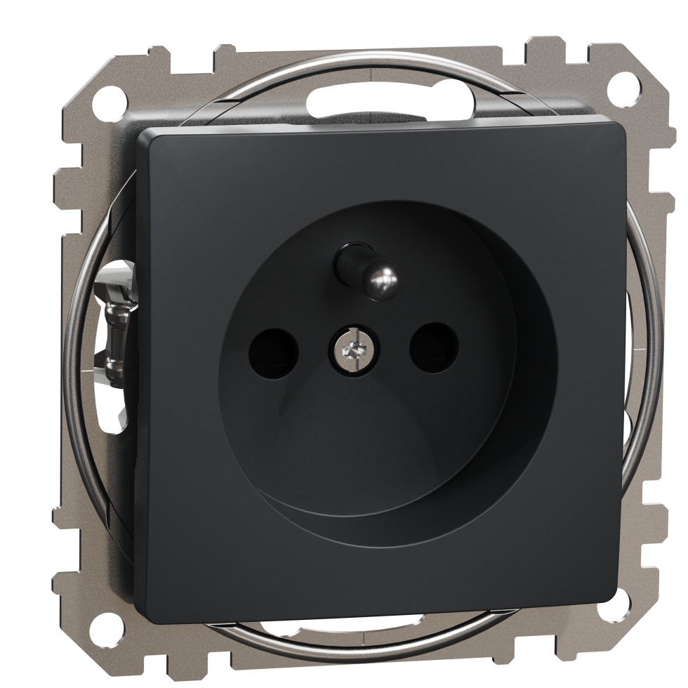 Zásuvka Schneider Sedna Design jednonásobná antracit