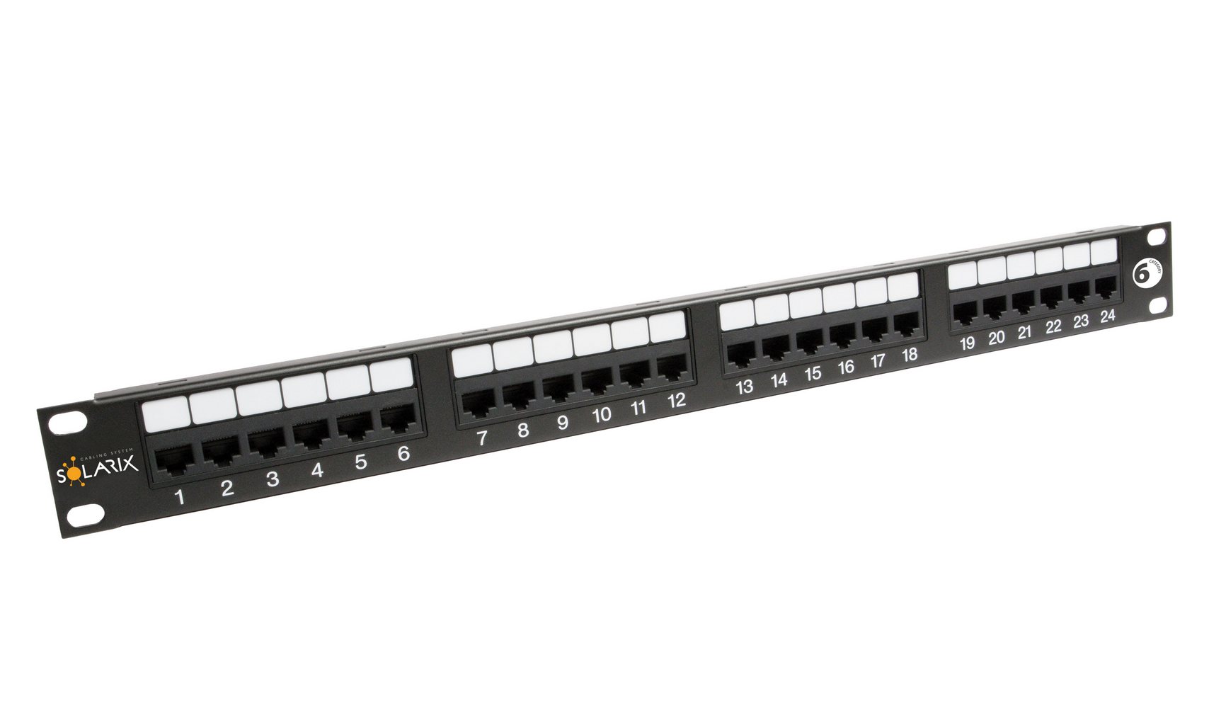Patch panel 19" 24×RJ45 CAT6 UTP lišta 1U