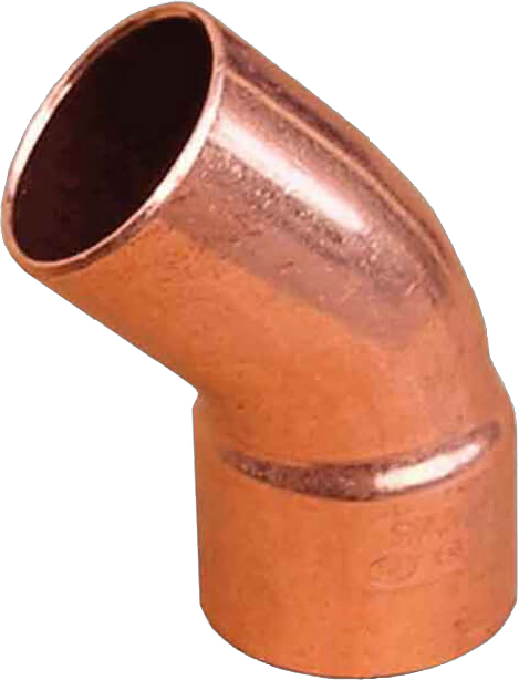 Oblouk 45° pájecí Sanha Cu 5000 22 mm