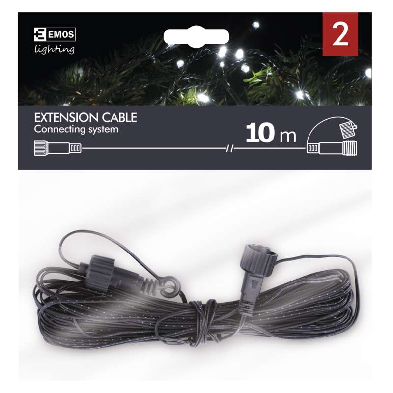 Prodlužovací kabel pro spojovací řetězy Standard 10m černý EMOS