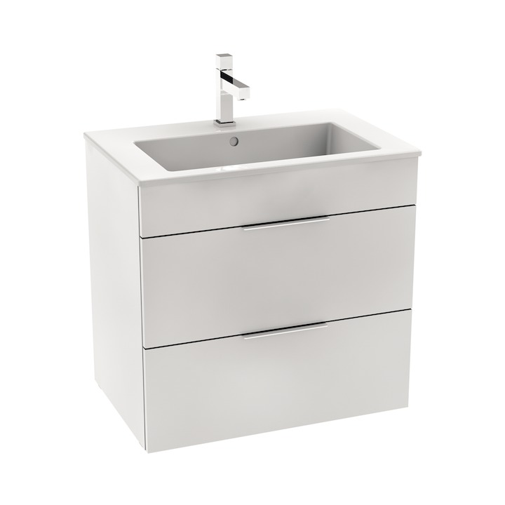 Skříňka se 2 zásuvkami a umyvadlem Jika CUBE 65