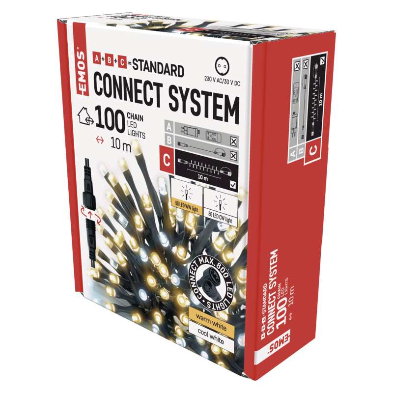 Řetěz LED spojovací Emos Standard teplá