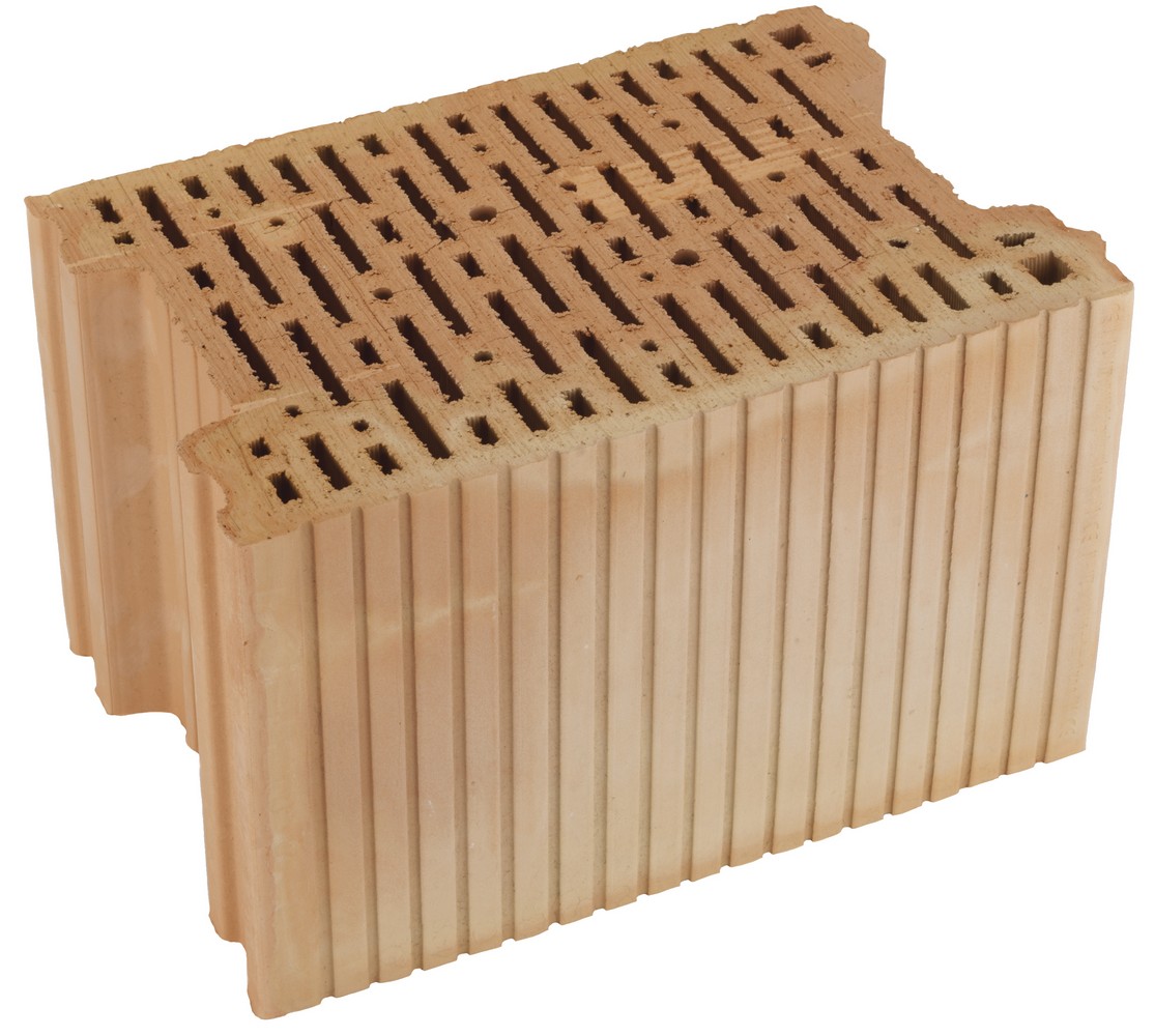 Akustická cihla HELUZ AKU 25 MK P20 s maltovou kapsou 375×250×238 mm HELUZ