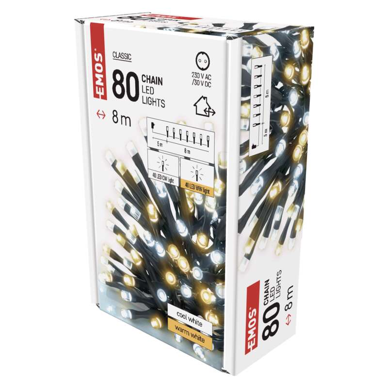Řetěz LED Emos Classic teplá