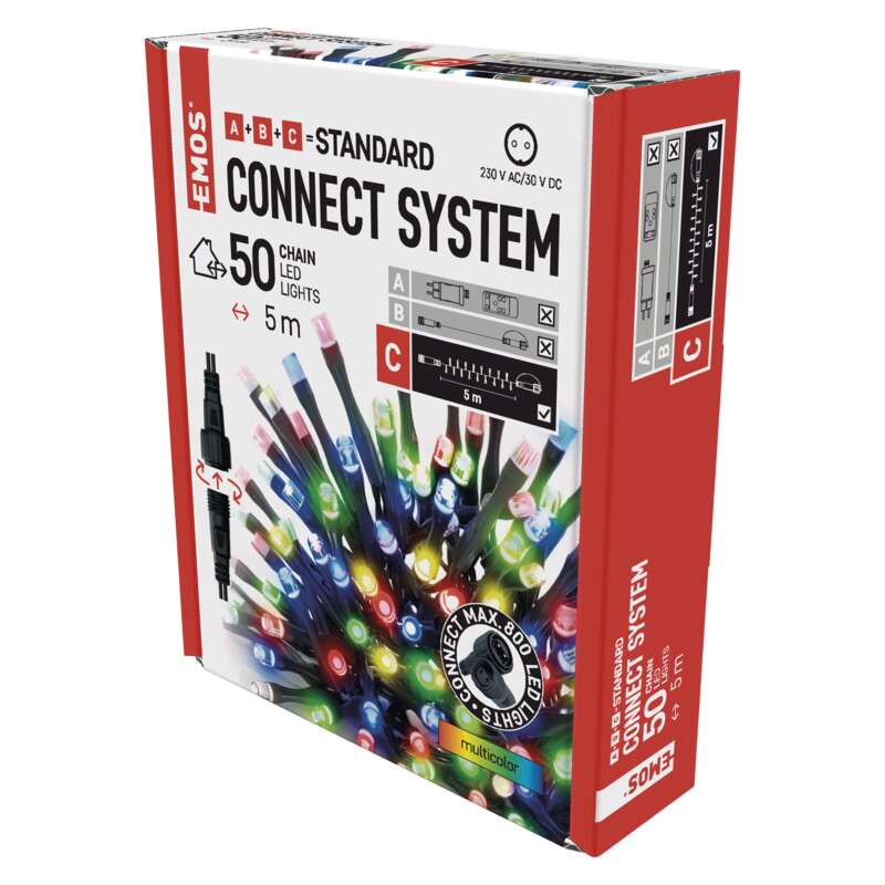 Řetěz LED spojovací Emos Standard multicolor 5 m