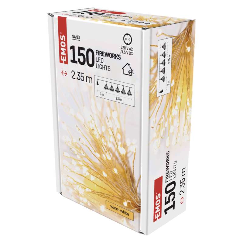 Řetěz LED trsy Emos Nano teplá bílá 2