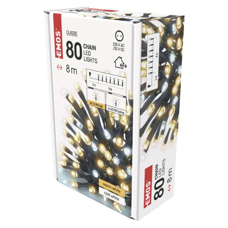 Řetěz LED Emos Classic teplá