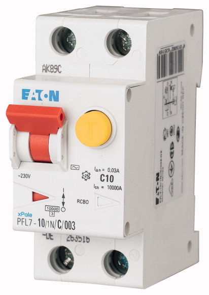 Chránič proudový s jištěním Eaton PFL7-10/1N/B/003-A-DE Eaton