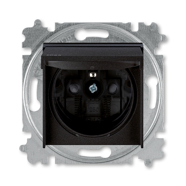 Zásuvka ABB Levit jednonásobná onyx