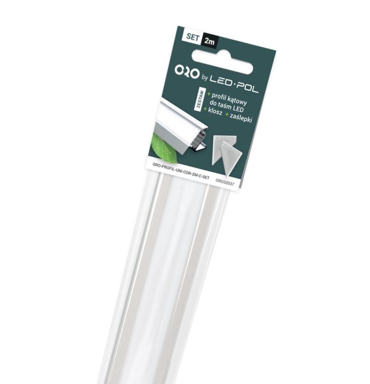 Profil ALU rohový sada komplet Led-Pol 2 m hliník