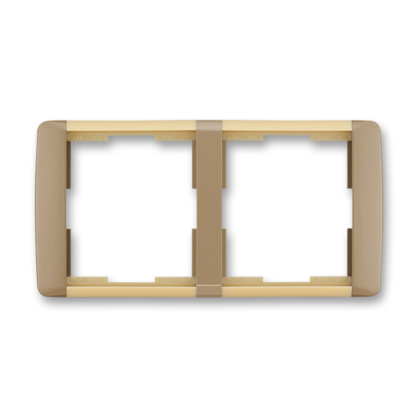 Rámeček dvojnásobný vodorovný Element kávová / ledová opálová ABB