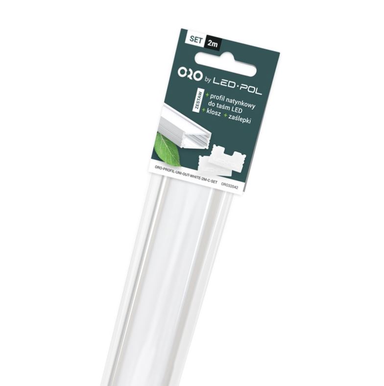 Profil ALU přisazený sada komplet Led-Pol 2 m bílá