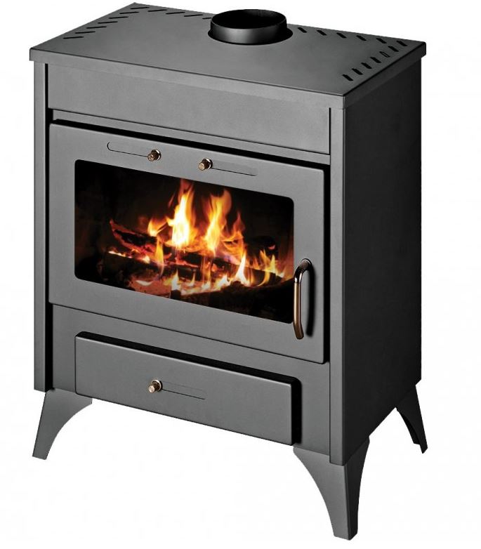 Kamna krbová s výměníkem Victoria Ray Max B grafitově šedá VICTORIA