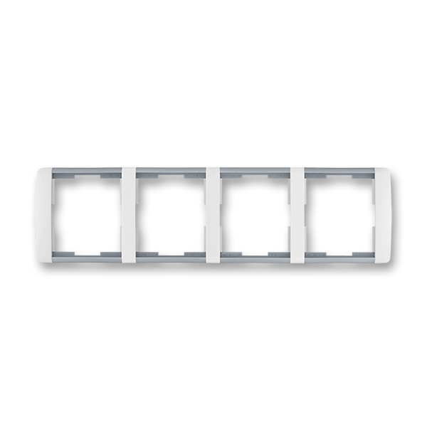 Rámeček čtyřnásobný vodorovný Element bílá / ledová šedá ABB