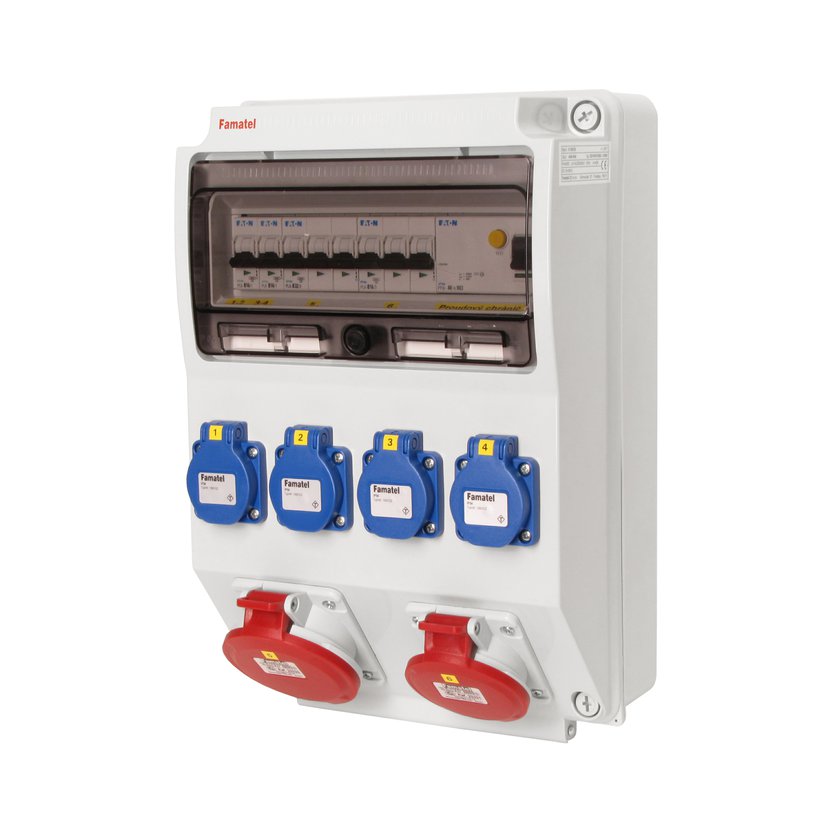 Kombinace zásuvková Famatel 4× 230 V 2× 400 V FAMATEL