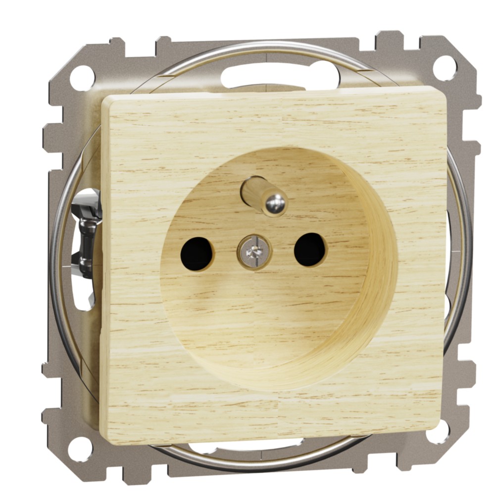 Zásuvka Schneider Sedna Design jednonásobná bříza