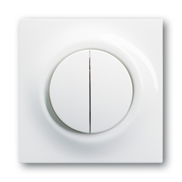 Kryt spínače s děleným tlačítkovým ovladačem Impuls alpská bílá ABB